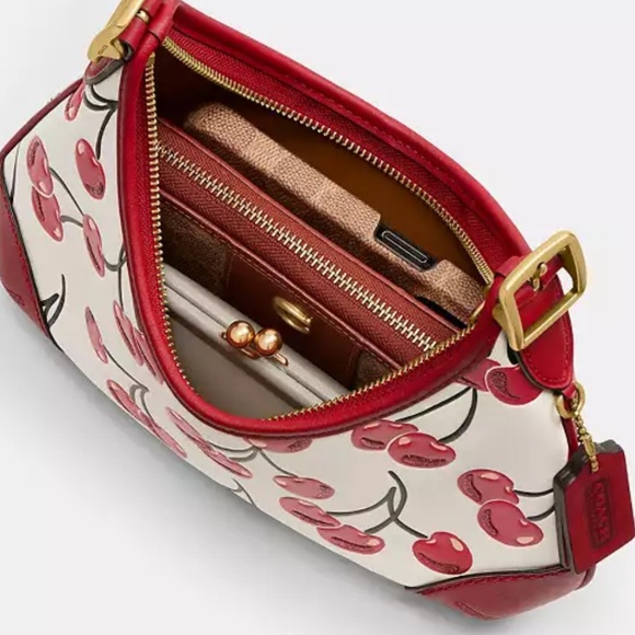 Authentic Hamptons Hobo Bag With Cherry Print - Picture 3 of 5